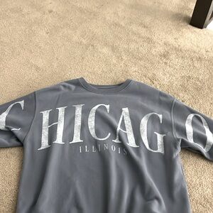 Oversized blue crewneck